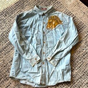 Country embellished horse denim shirt!!